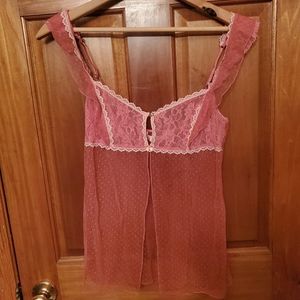 Victoria Secret Angel Medium Sexy Lace Coquette Babydoll Chemise